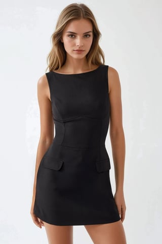 Fitted Mini Dress with Shorts