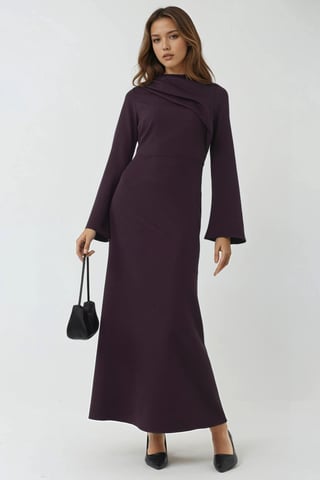 Drape Detailed Maxi Dress
