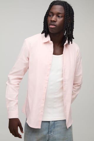 Slim Fit Long Sleeve Cotton Shirt