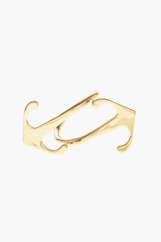 Golden Effect Brass MONO ARROW Ring in Gold