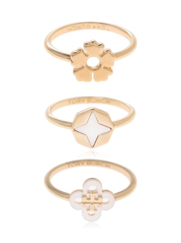 Set van drie ringen met klaverlogo