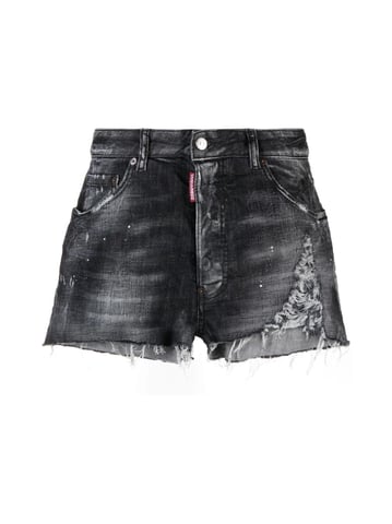 Onbewerkte baggy denim shorts