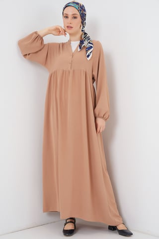 V-Neck Buttoned Maxi Dress
