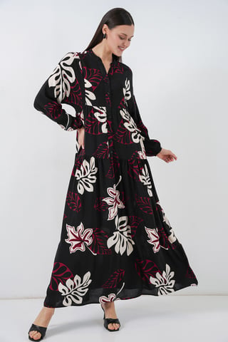 Gepubliceerd V-hals Maxi Jurk