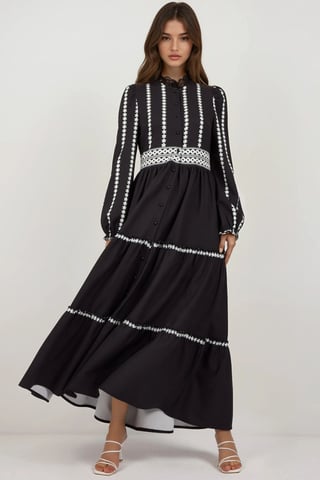 Flowering Tippet Maxi Dress