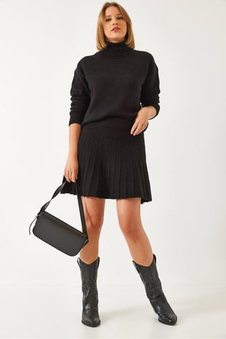 Textured Knit Co-ords with Turtleneck