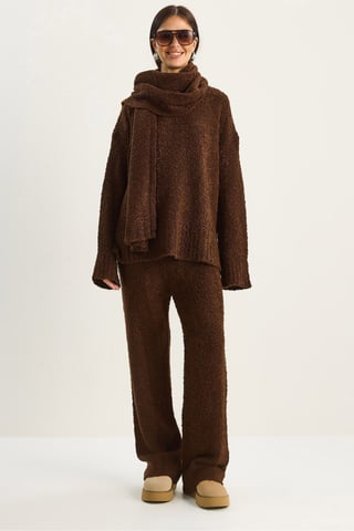Oversized Geribbelde Breisels Twee-/Drie-delig Set