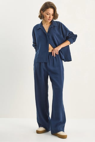 Shirt-Pants Two-Piece Coord Set