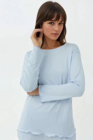 Mysig Avslappnad Passform Långärmad Pyjamas Set
