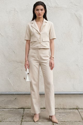 Shirt with Pocket Detail & Pants Two-Piece Set
