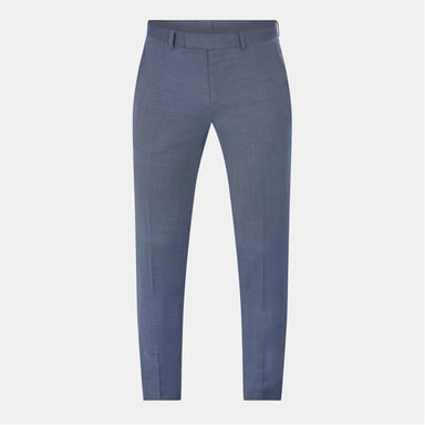 Men's Hugo Heiron Slim Solid Patterned Chinos in Medium Blue