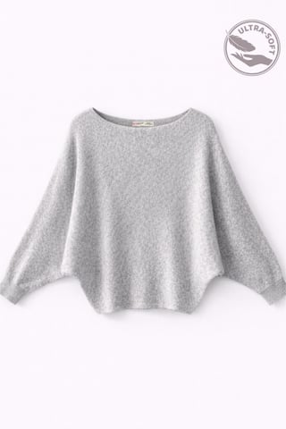 Oversized Boat Neck Ribbed Knit Sweater