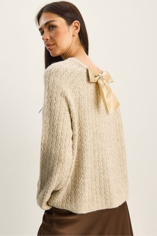 Crew Neck Tjock Oversize Stickad Tröja