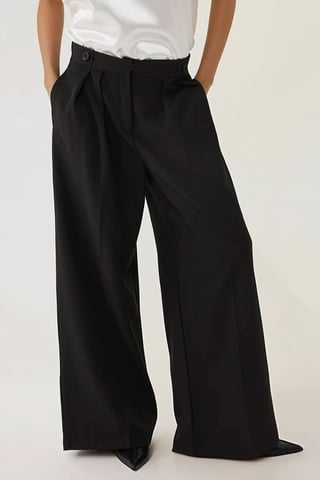 High Waist Pleated Palazzo Pants