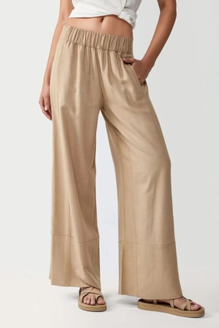 Wide Leg Elastic Waist Pants