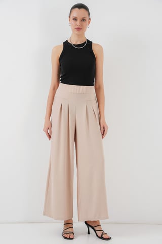 Plisserade Vida Leggings i Krepp