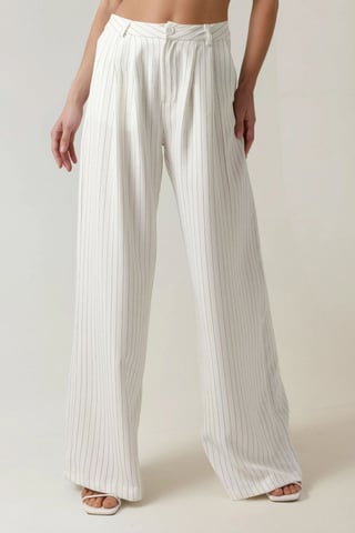 Pika Collection High Waist Striped Wide Leg Pants