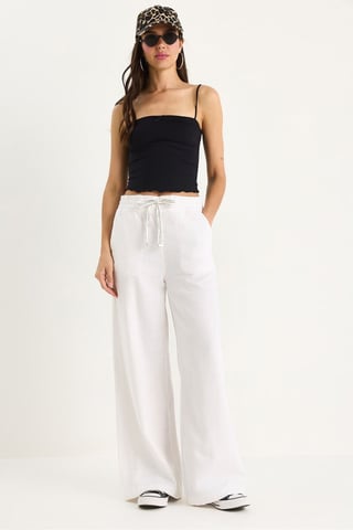 Elastic Waist Palazzo Pants