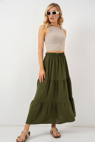 Textured Maxi Skirt