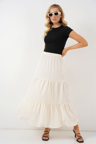 Textured Maxi Skirt