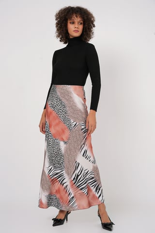 Maxi Satin Kjol med Foder