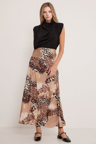 Maxi Satin Kjol med Foder
