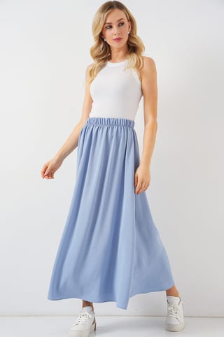 Maxi Skirt with Elastic Waist