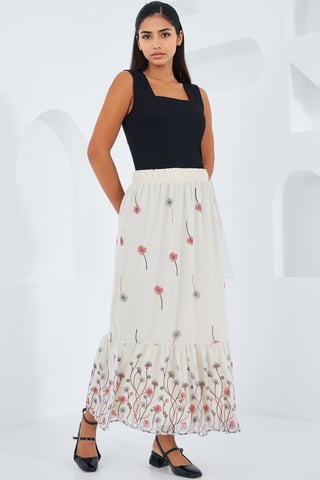 Floral Print Maxi Skirt