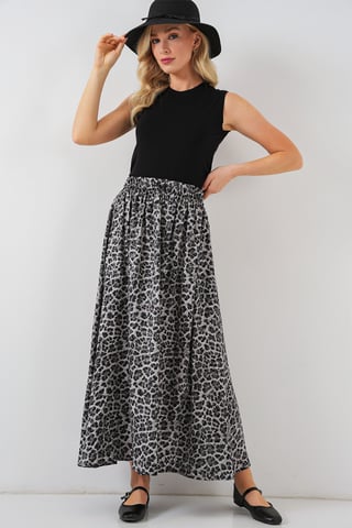 Maxi Skirt with Elastic Waist