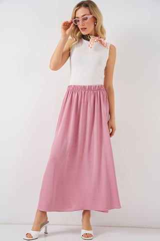 Maxi Skirt with Elastic Waist