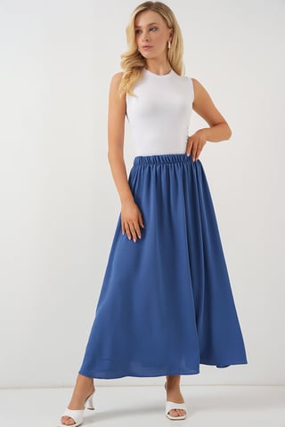 Maxi Skirt with Elastic Waist