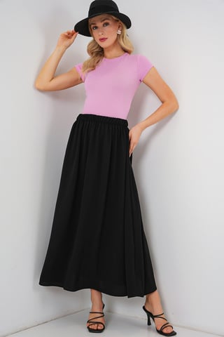 Maxi Skirt with Elastic Waist