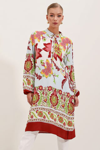 Patterned Viscose Dress