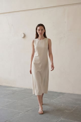Back Detailed Midi Dress