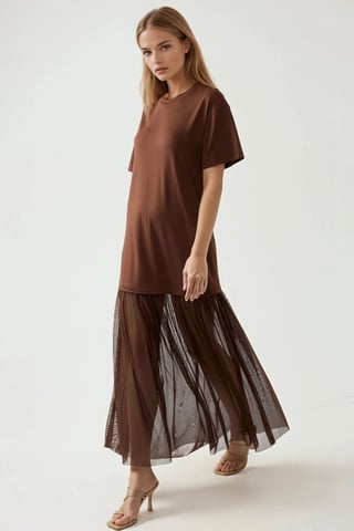 Midi Dress with Tulle Skirt Pika Collection