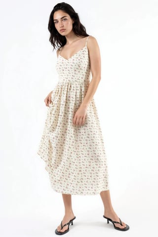 Floral Strap Midi Dress
