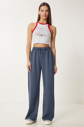 Wide Leg Drawstring Waist Sweatpants