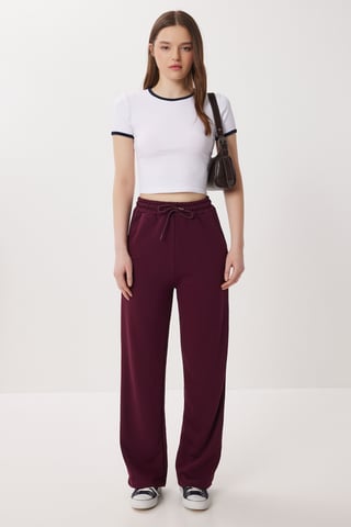 Wide Leg Drawstring Waist Sweatpants