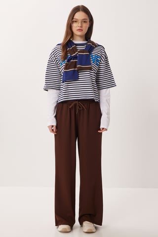 Wide Leg Drawstring Waist Sweatpants