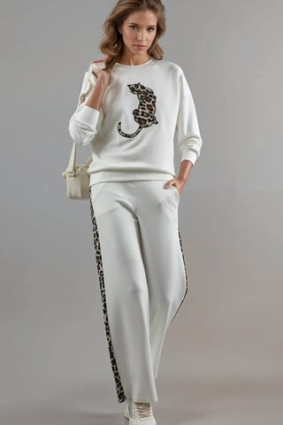 Modal Touch Leopard Pattern Two-Piece Set