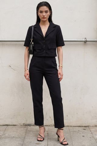 Shirt with Pocket Detail & Pants Two-Piece Set