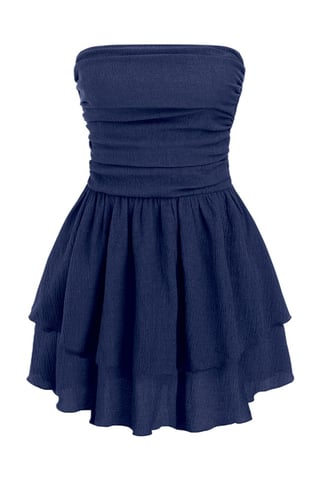 Strapless Ruffle Mini Dress
