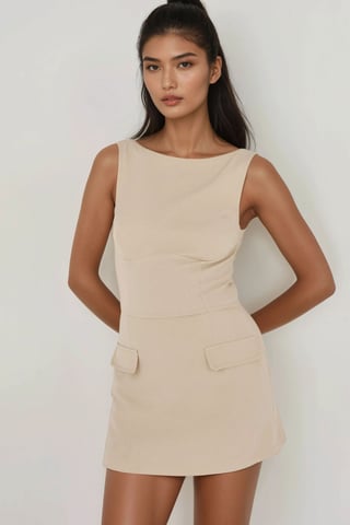 Fitted Mini Dress with Shorts