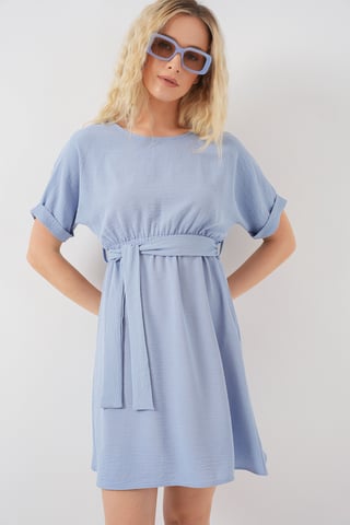 Mini Dress with Tie Bow