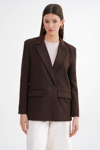 Long Sleeve Buttoned Blazer