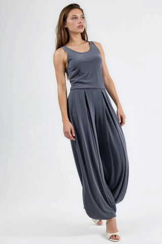 Pleated Modal Jumpsuit