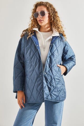 Hooded Oversized Quilted Jacket