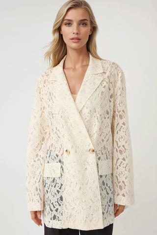 Floral Lace Long Sleeve Jacket Pika Collection