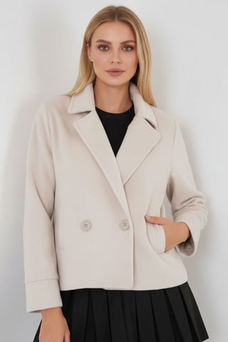 Textured Double Breasted Jacket