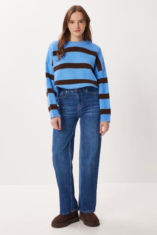 Hög midja vida jeans